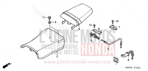 SEAT (2) CBR600FS1 de 2001